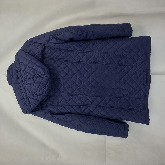 TOMMY HILFIGER Navy Blue Lightweight Quilted Hooded Puffer Jacket-Flawed - Picture 9 of 16